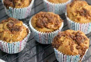 Coconut Sugar Topped Rhubarb Muffin Recipe #SweetByNature
