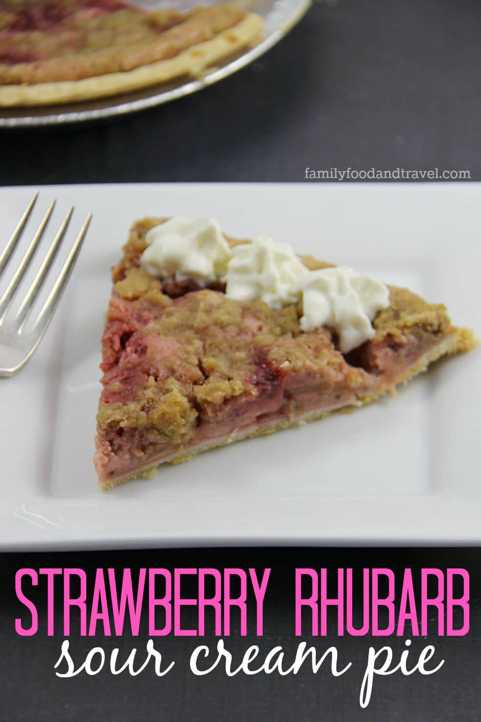 Strawberry Rhubarb Sour Cream Pie