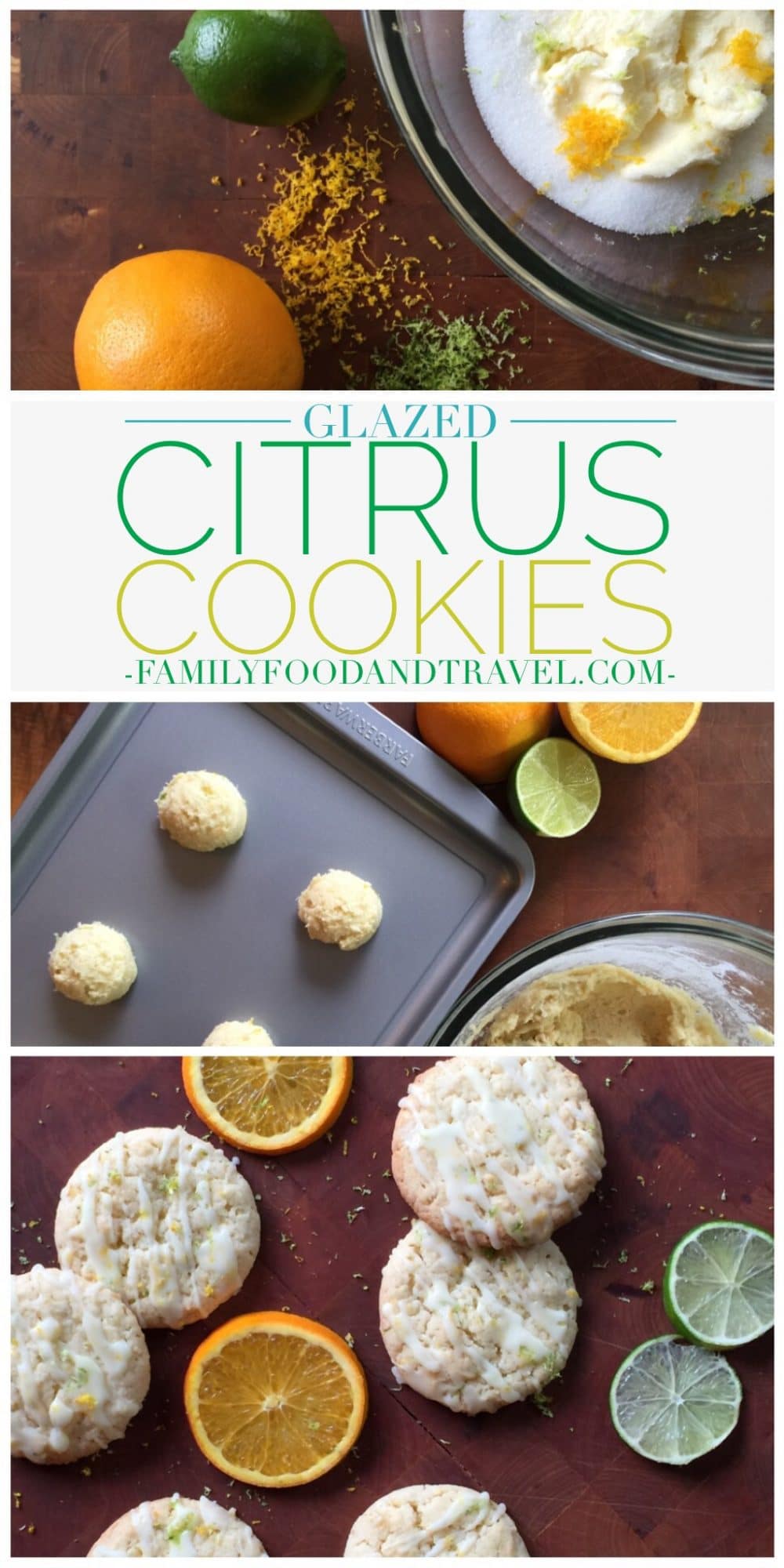 Glazed Citrus Cookies Collage