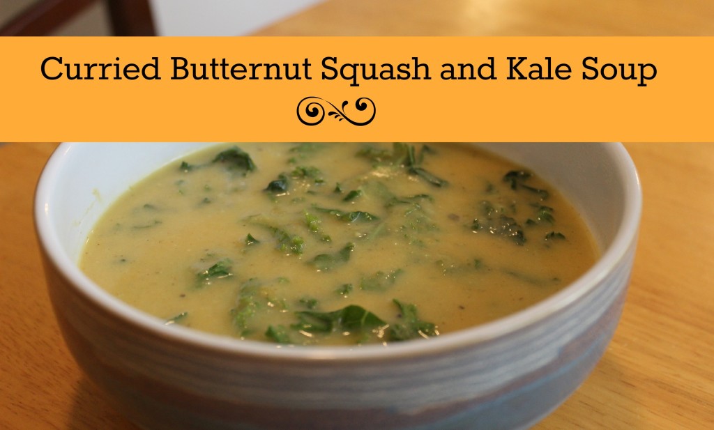 curried butternut squash and kale soup