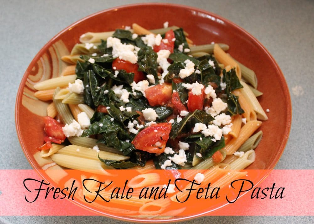 Fresh Kale and Feta Pasta