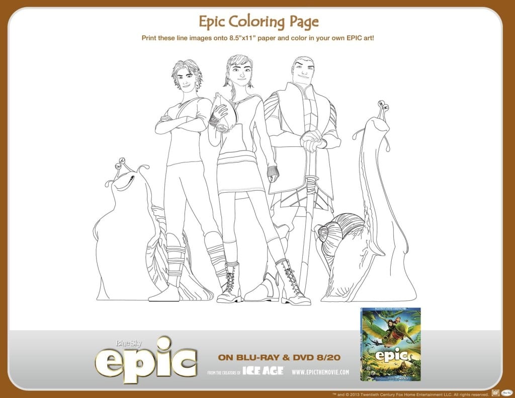 printable epic activity sheets