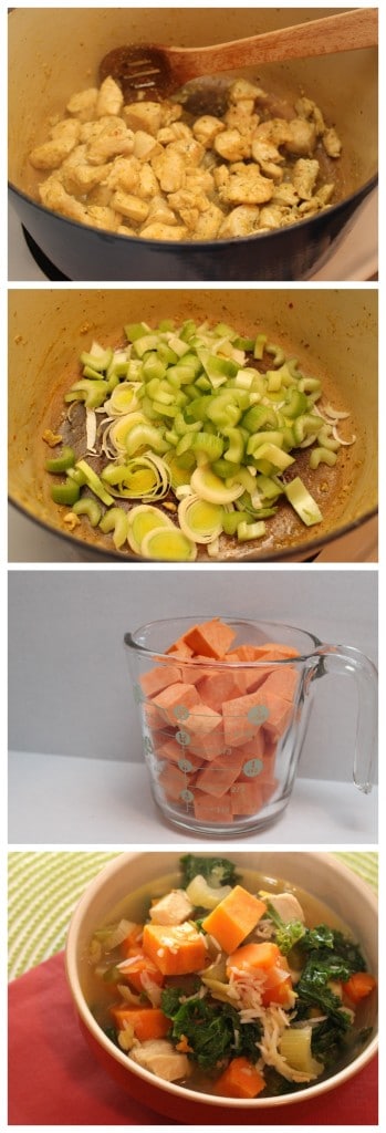 Curried Chicken and Sweet Potato Stew Prep