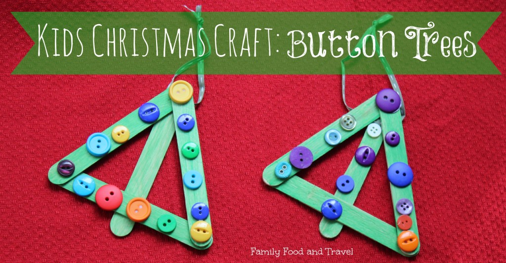 Kids Christmas Craft Button Trees