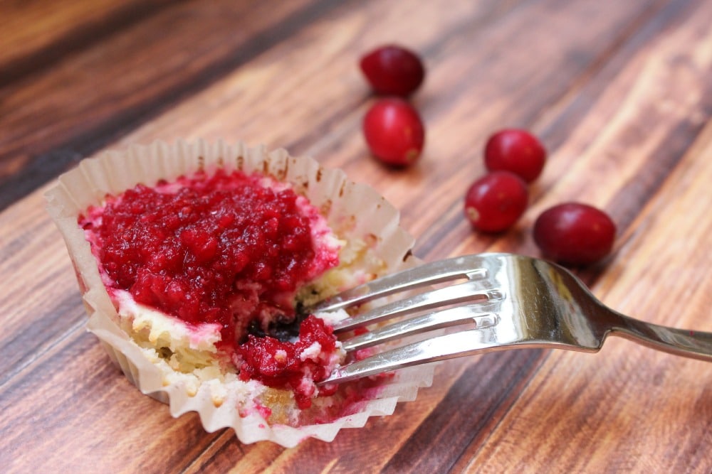 Cranberry Fudge Mini Cheesecakes