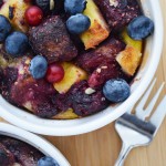 Individual French Toast Bake with Berry Reduction