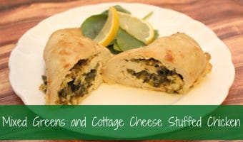 Mixed Greens and Cottage Cheese Stuffed Chicken