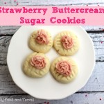 strawberry buttercream sugar cookies