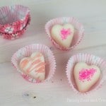 Strawberry Flavored White Chocolate Hearts