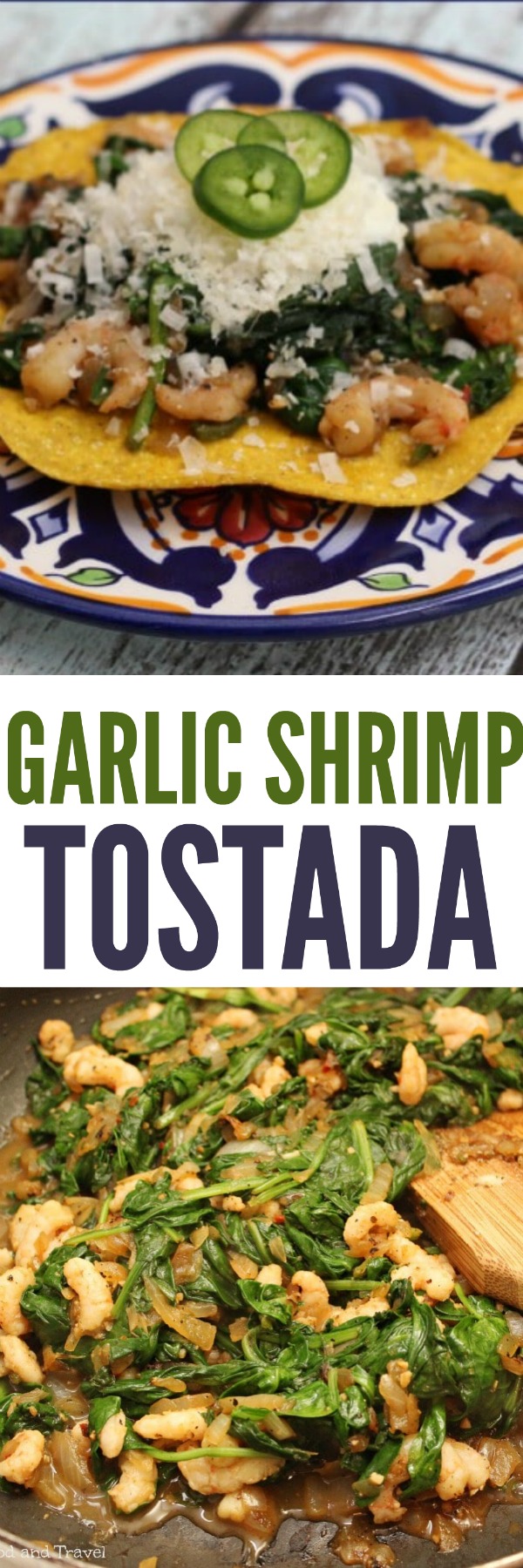 Garlic Shrimp Tostada with Jalapenos