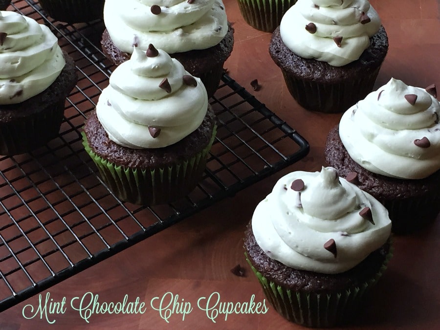 Mint Chocolate Chip Cupcakes