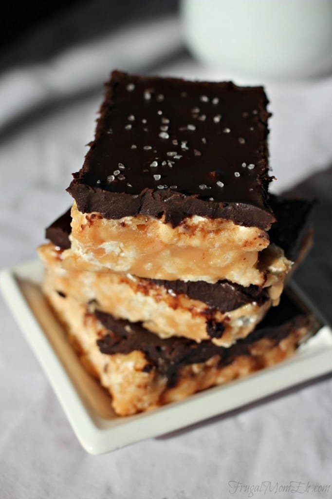 Salted Caramel & Chocolate Rice Krispies Treats recipe