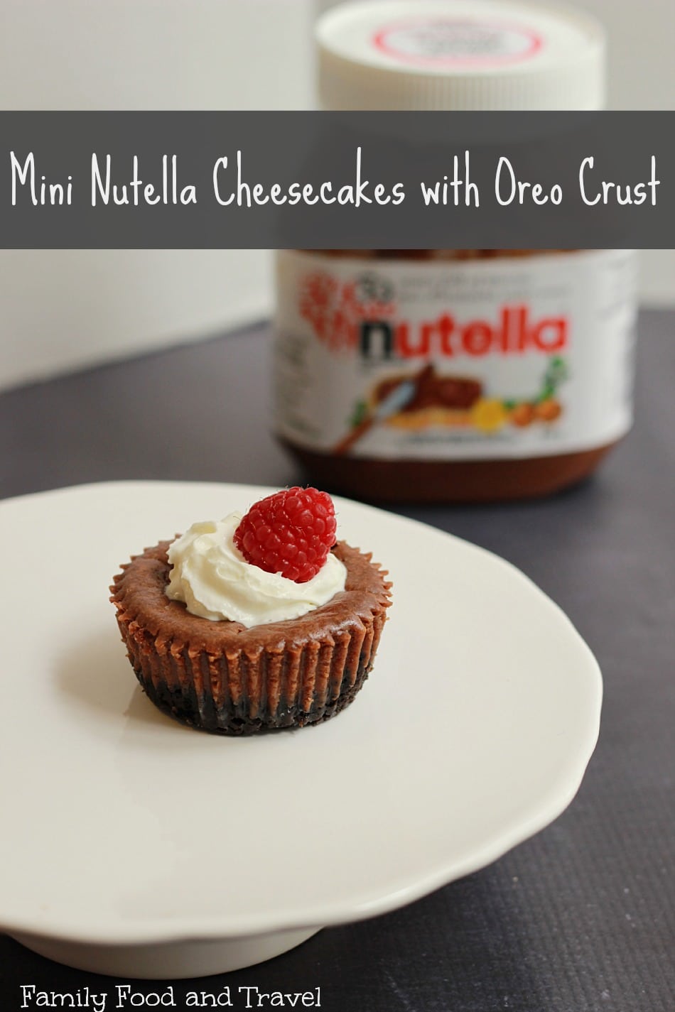 Mini Nutella Cheesecake with Oreo Crust