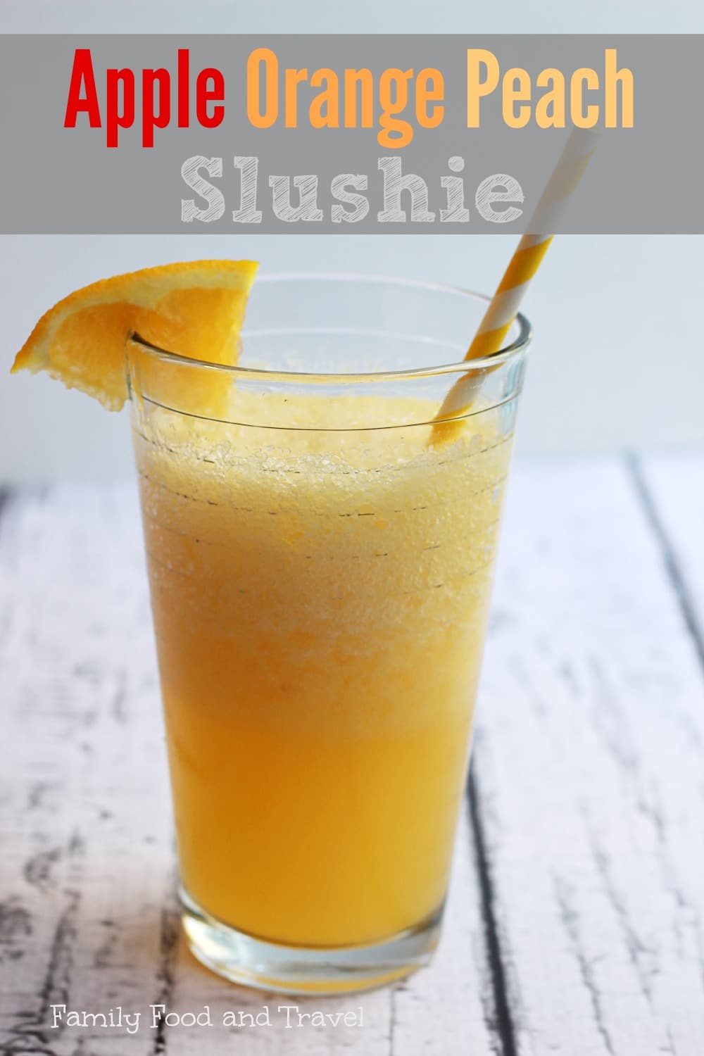 apple orange peach slushie