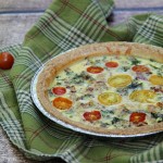 bacon tomato and kale quiche