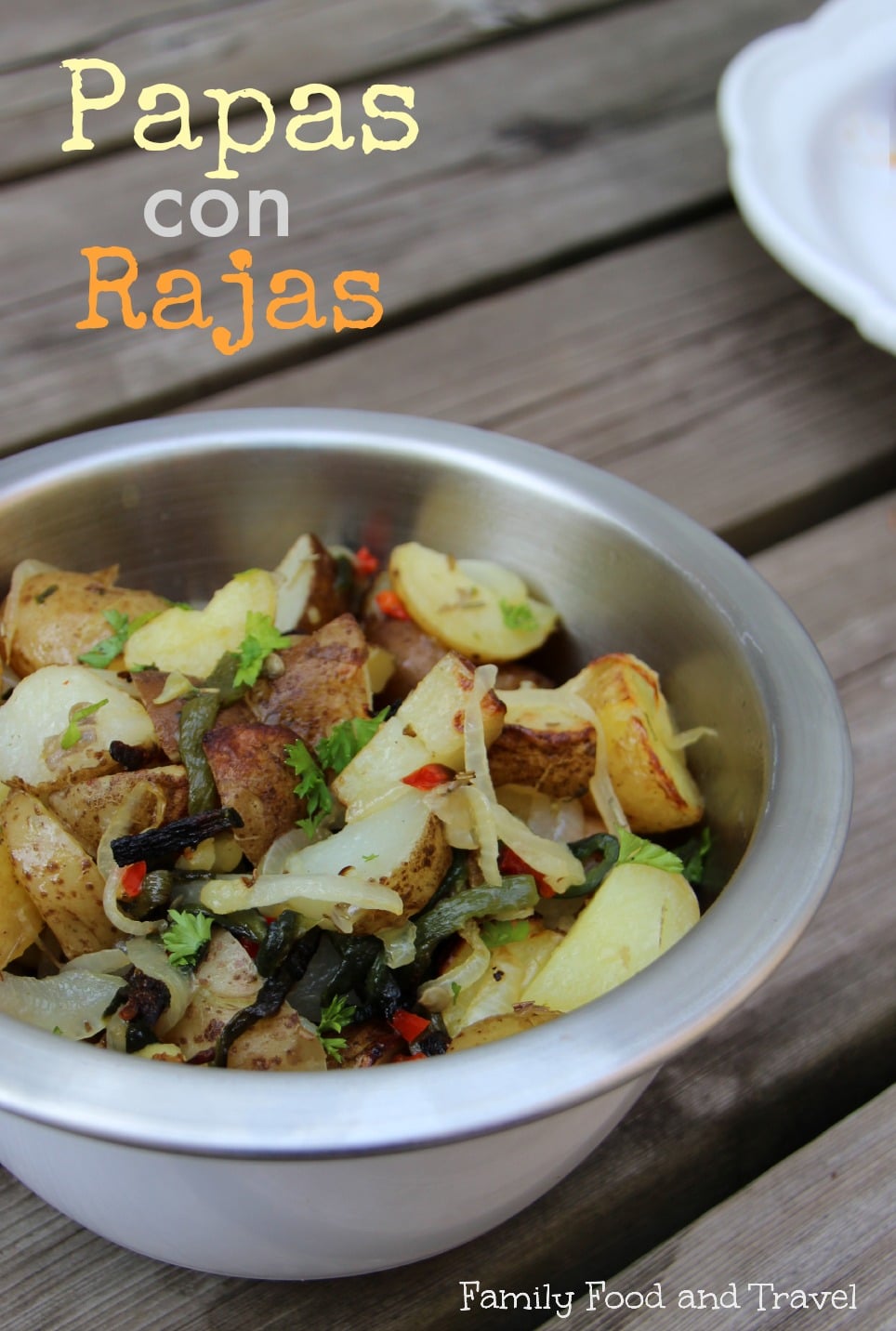 papas con rajas roasted potatoes in poblano peppers