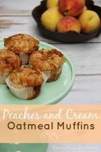 peaches and cream oatmeal muffins