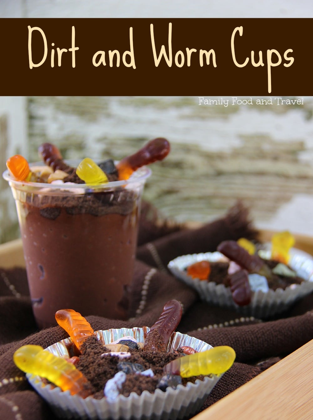 Dirt and Worms Pudding Cups