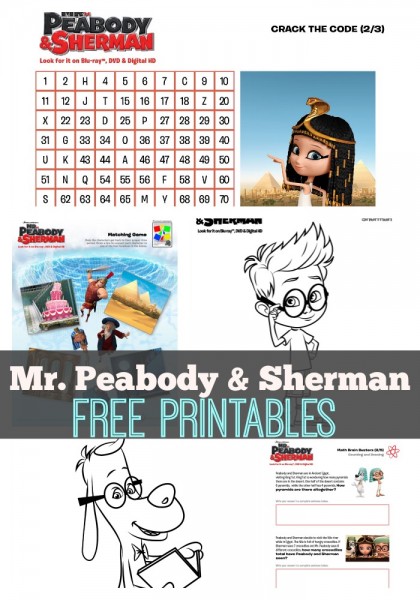 mr peabody and sherman free printables