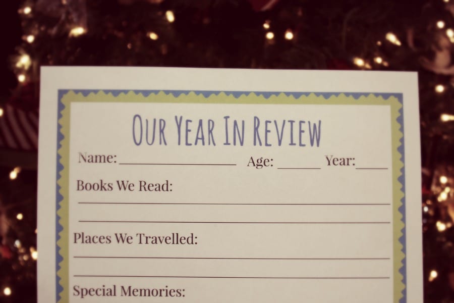 Printable Year In Review