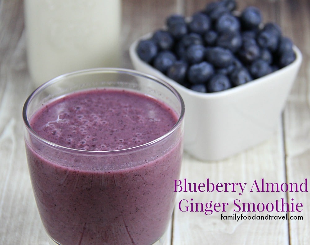 blueberry almond ginger smoothie