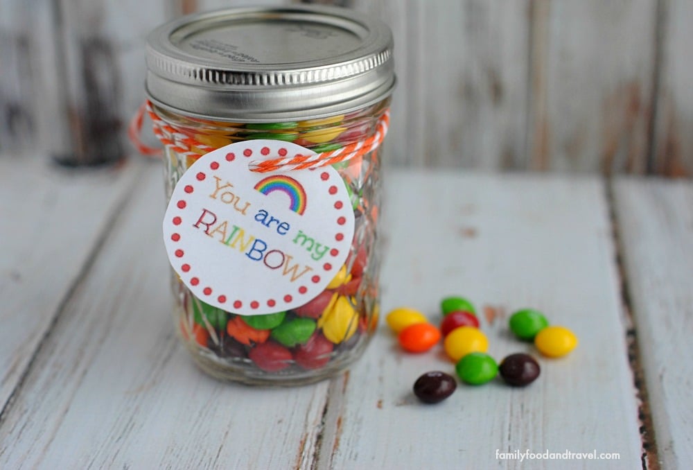 skittles rainbow jar