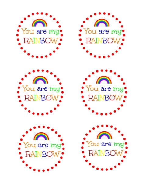 You Are My Rainbow printable 