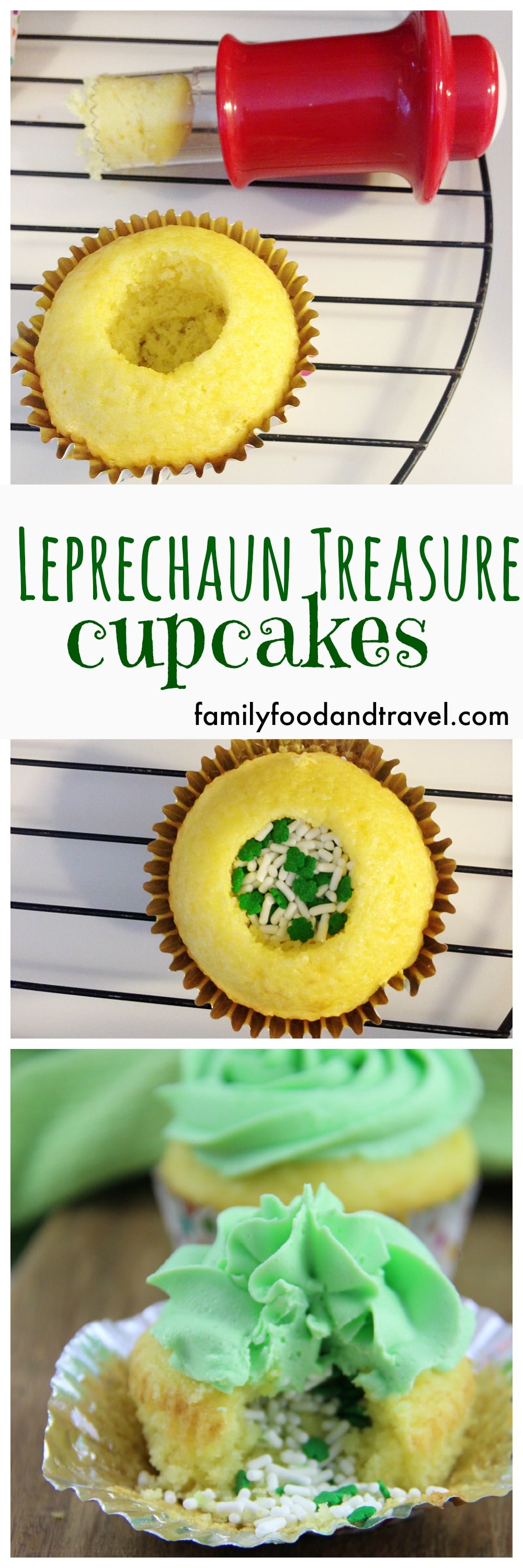 St. Patrick's Day Leprechaun Treasure Cupcakes