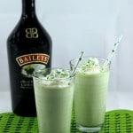 Mint Chocolate Chip Baileys Milkshake perfect for St. Patty's Day