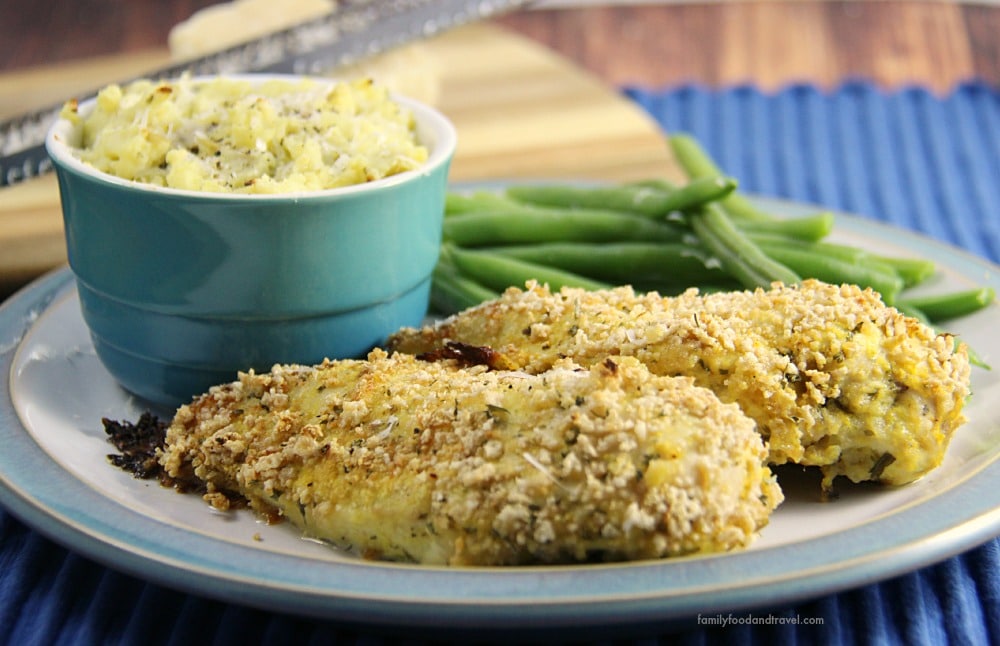 gluten free parmesan crusted chicken - the perfect family meal.