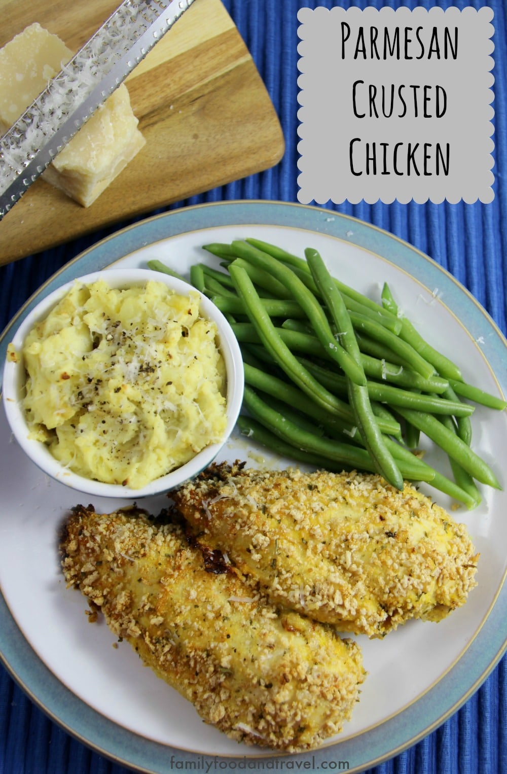 Parmesan Crusted Chicken - gluten free, moist and delicious baked chicken perfect for weeknight dinners