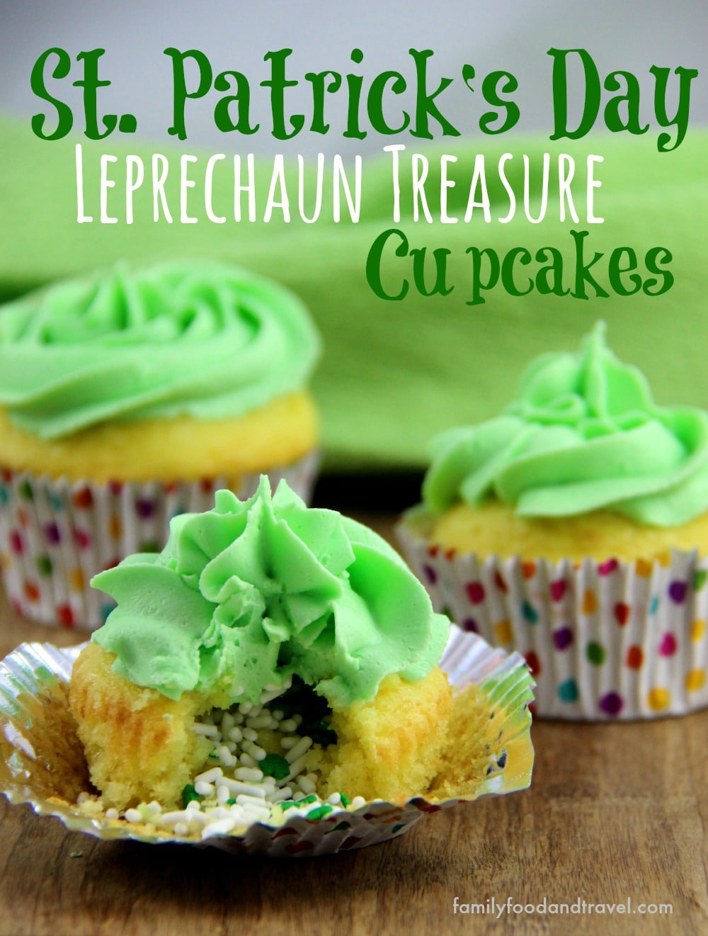 St. Patrick's Day Leprechaun Treasure Cupcakes