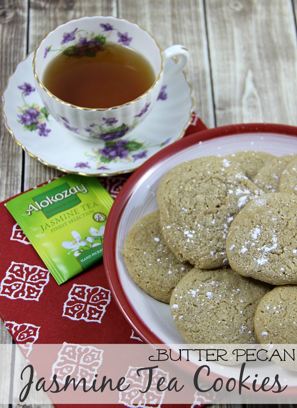 Butter Pecan Jasmine Tea Cookies