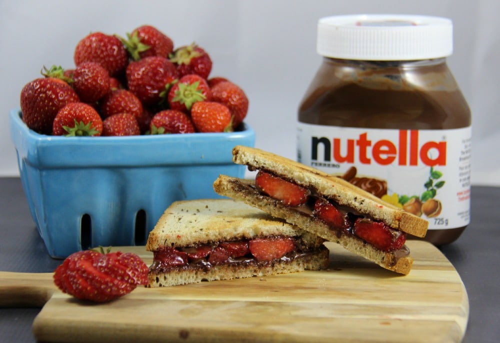 Toasted Nutella and Strawberries 