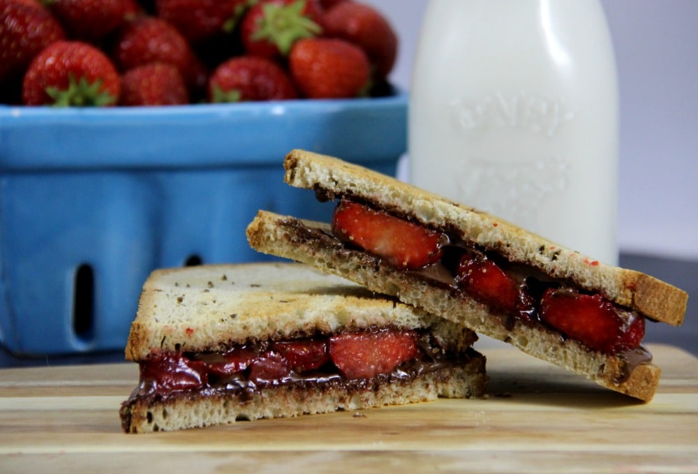 Toasted Nutella and Strawberries 