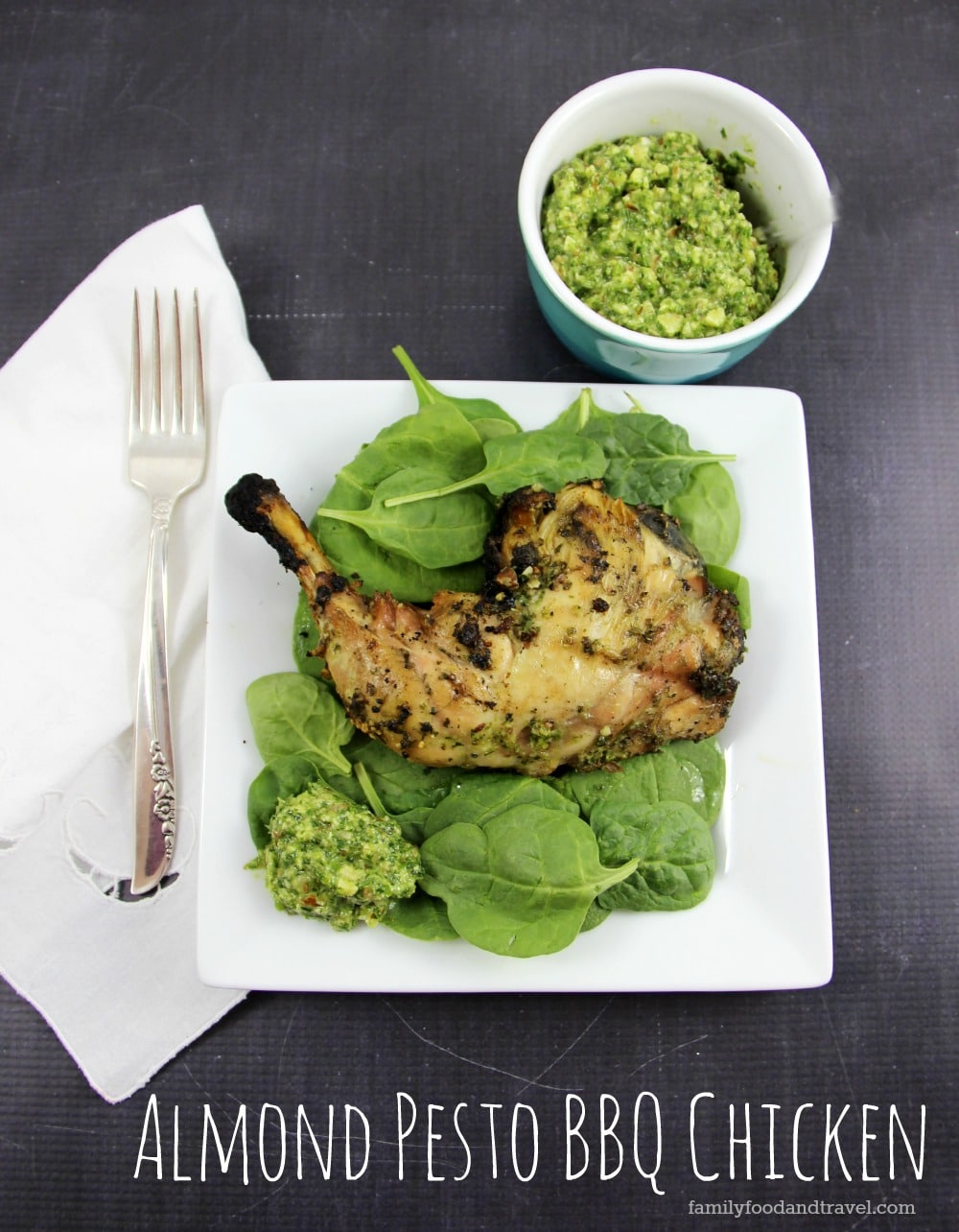 Almond Pesto BBQ Chicken