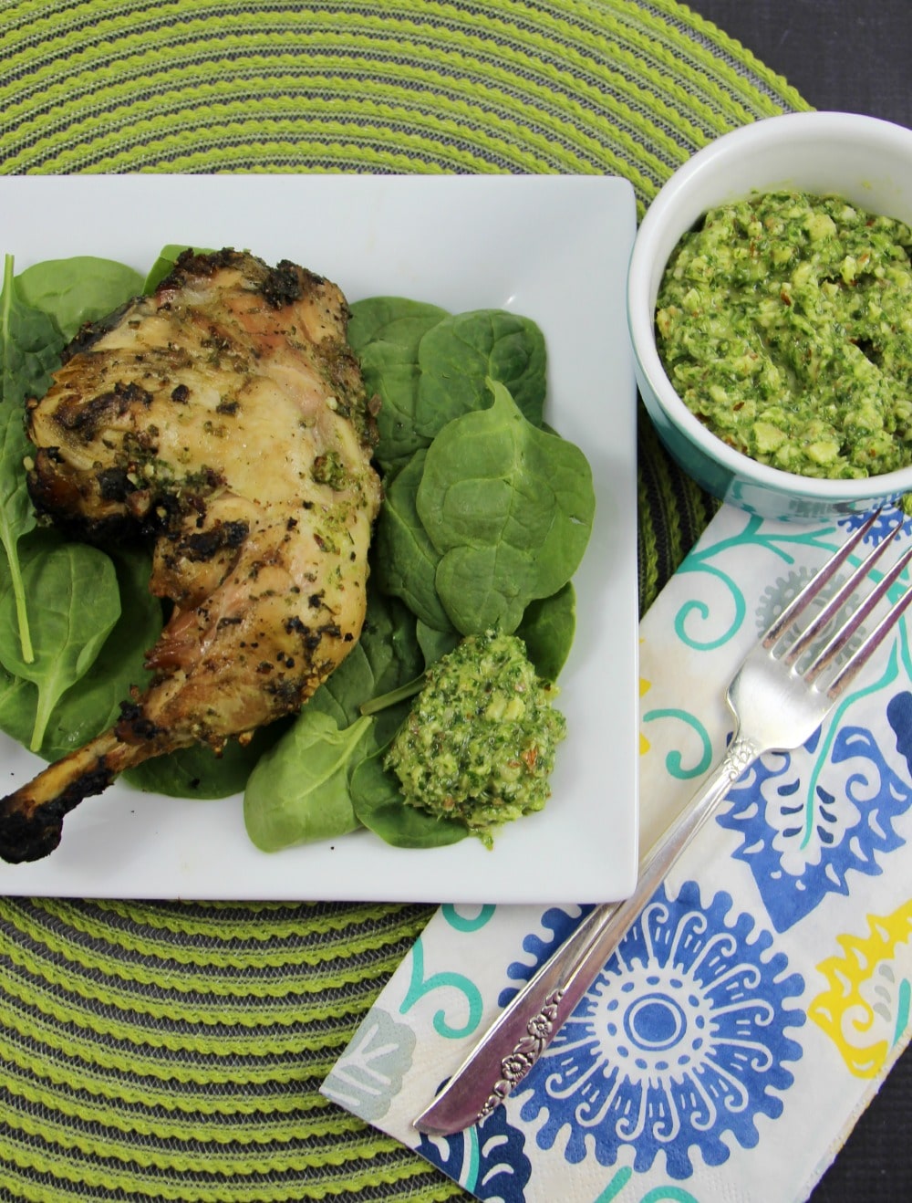 Grilled Chicken with Almond Pesto