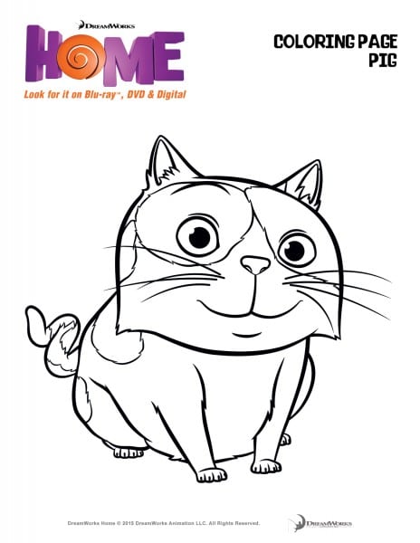 HOME Coloring Page Pig