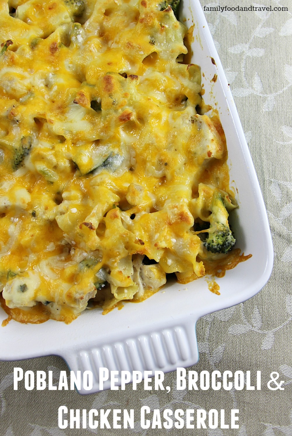 Poblano Pepper, Broccoli and Chicken casserole 