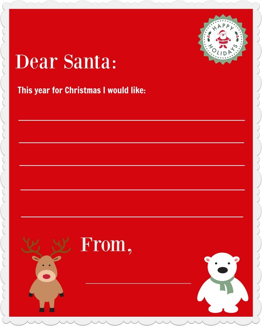 Santa Letter Printable