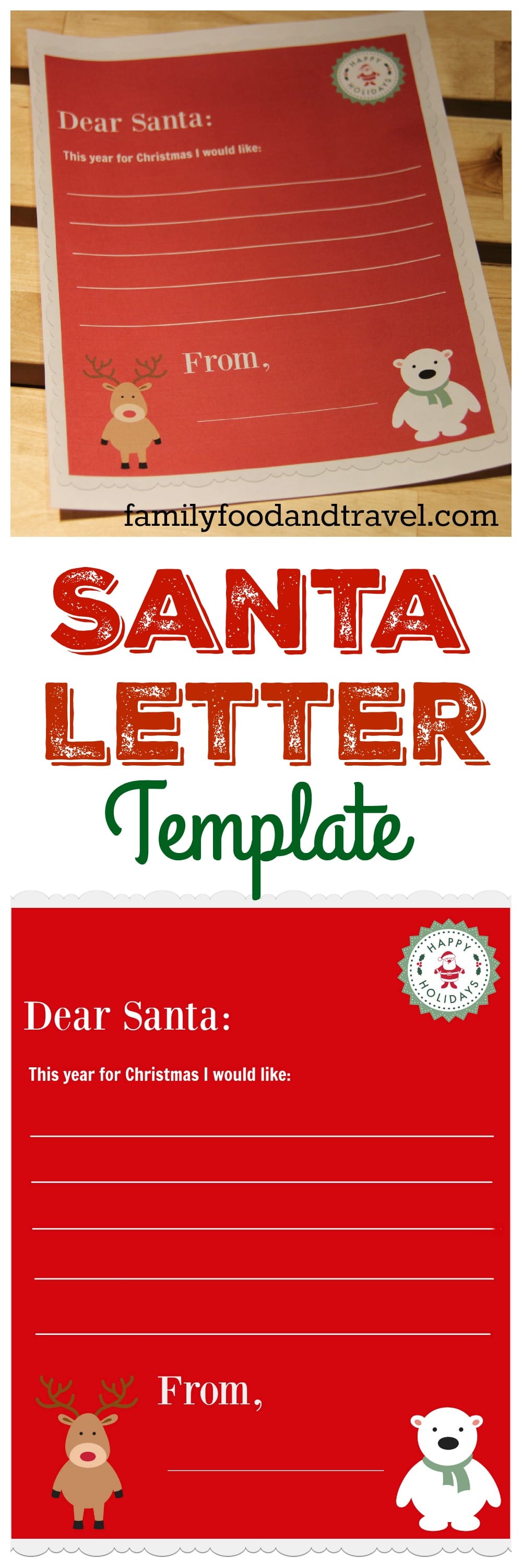 Santa Letter Template Collage