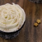 Chocolate Cupcakes with Eggnog Buttercream
