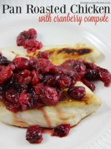 Pan Roasted Chicken with Cranberry Compote