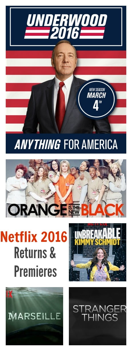 2016 Netflix premieres