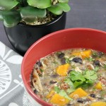 Slow Cooker Chicken and Black Bean Soup with Quinoa