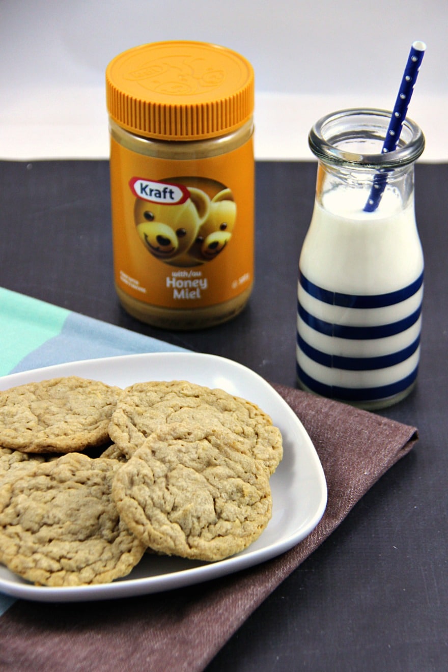 Peanut Butter and Honey Oatmeal Cookies