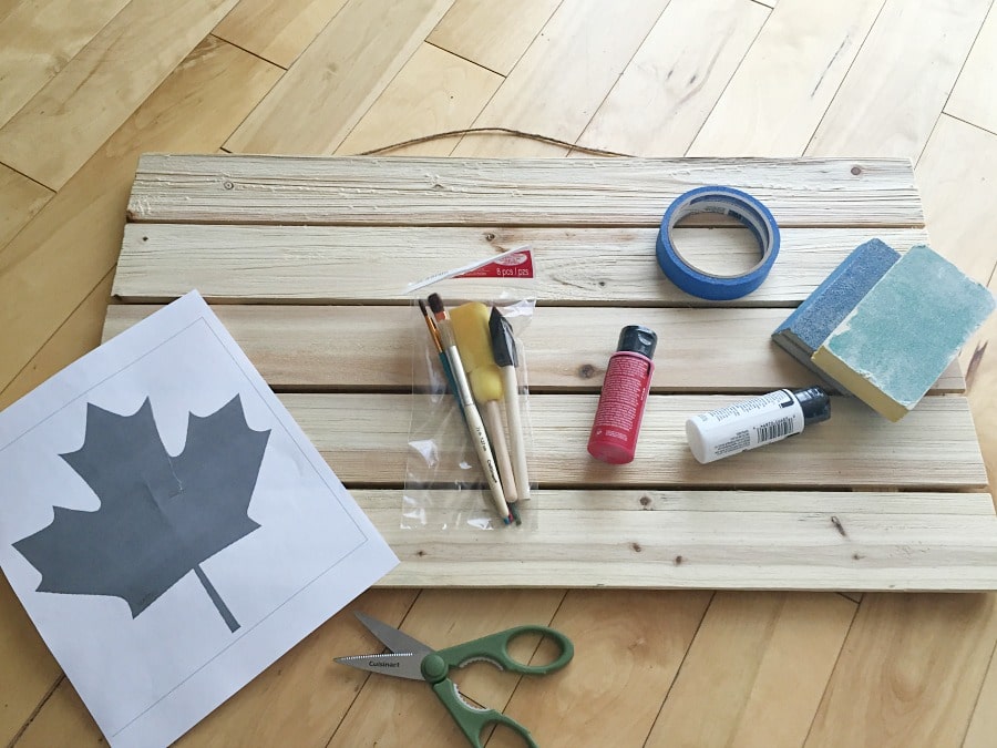 DIY Rustic Wooden Flag Supplies