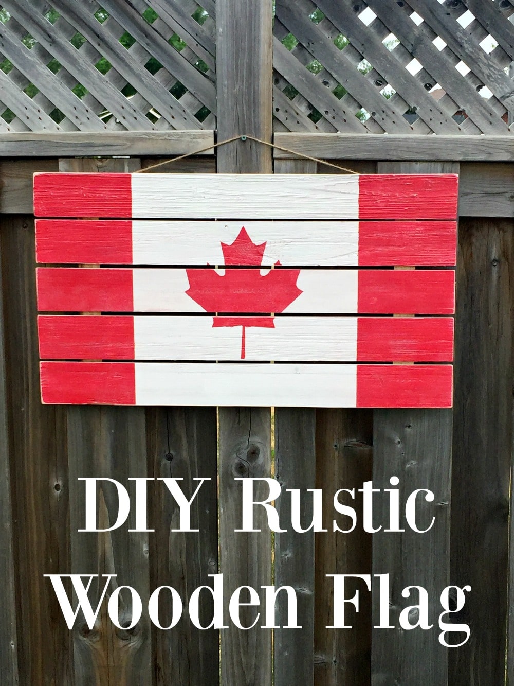 DIY Rustic  Wooden Flag