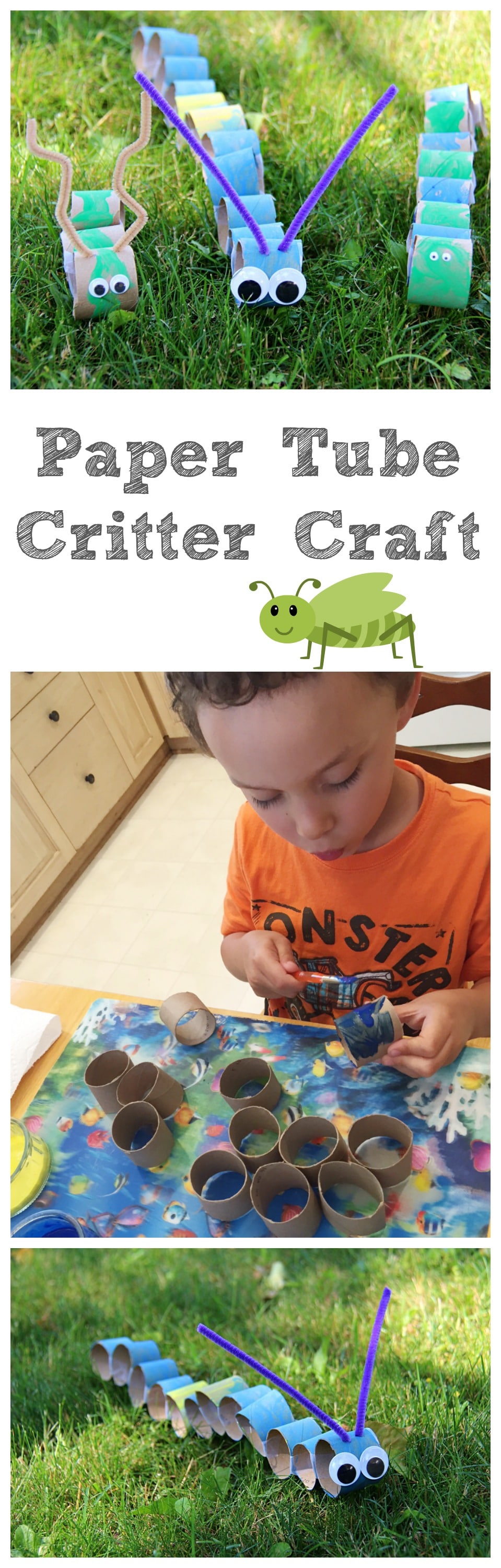 Paper Tube Critter Craft Collage