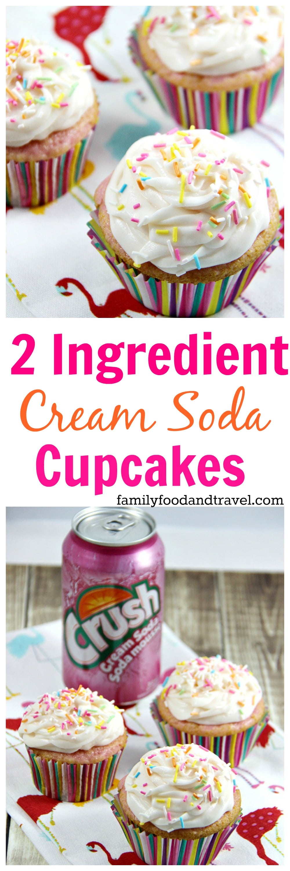 2 ingredient cream soda cupcakes